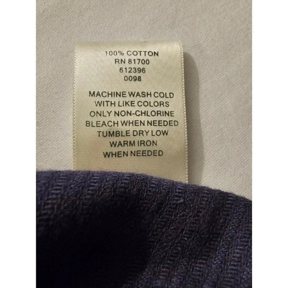 BLAIR Womens Corduroy Navy Blue Shirt Long Sleeve Size M - Picture 5 of 10